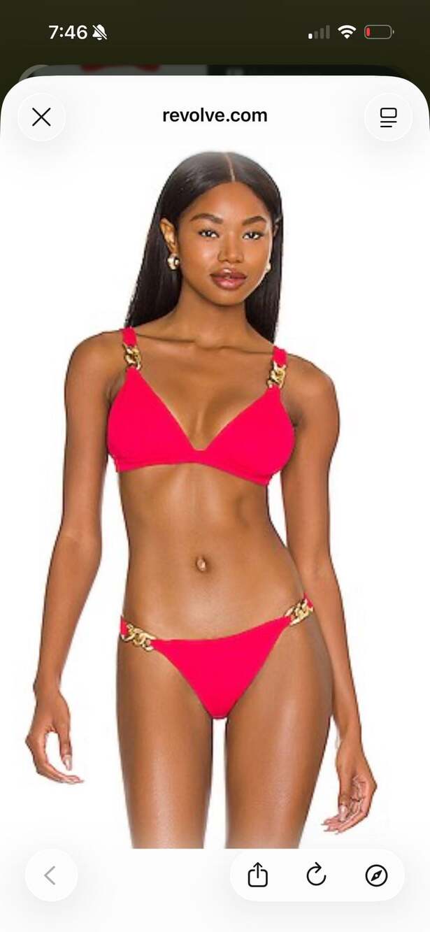 ViX Paula Hermanny Firenze Ibiza Bikini Set Cherry Pink Top S Bottom M